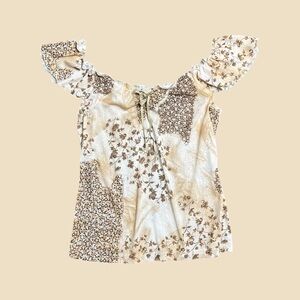 Vintage Boho No Boundaries Off The Shoulder Paisley Summer Tank Top